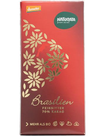Schokolade Feinbitter Brasilien 70 % 80 Gramm